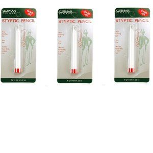 3 packs - Clubman Pinaud Styptic Pencil Travel Size Stops Bleeding fast 0.33 oz